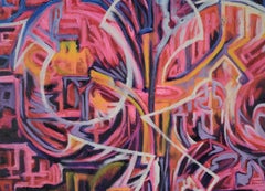 „Visions of the Metropolis“ – Original Surrealistische Visionen, Öl auf Leinwand