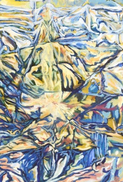 "Visions of the Metropolis" Visionary Landscape and Hills Original Oil on Canvas