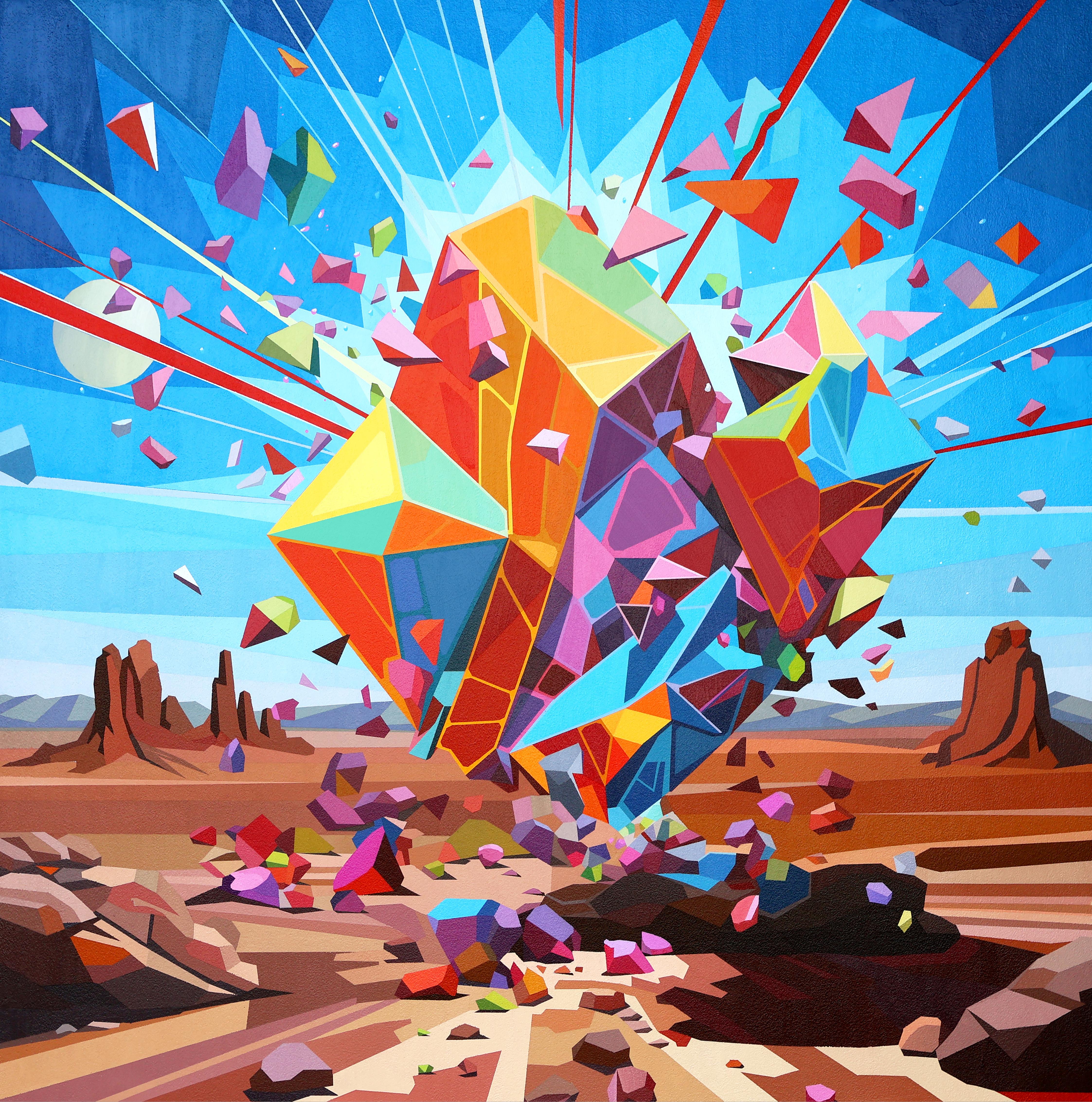 Abstract Painting di Travis Rice - Dolce esplosione solare