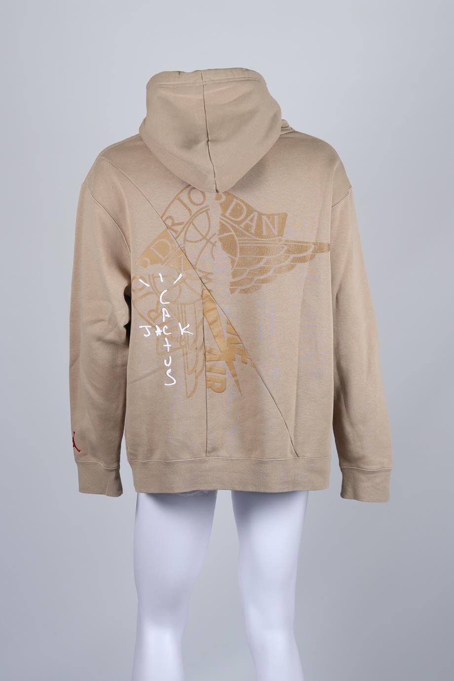 Pull à capuche en jersey de coton brodé Travis Scott + Jordan Hommes Xlarge Excellent état à London, GB