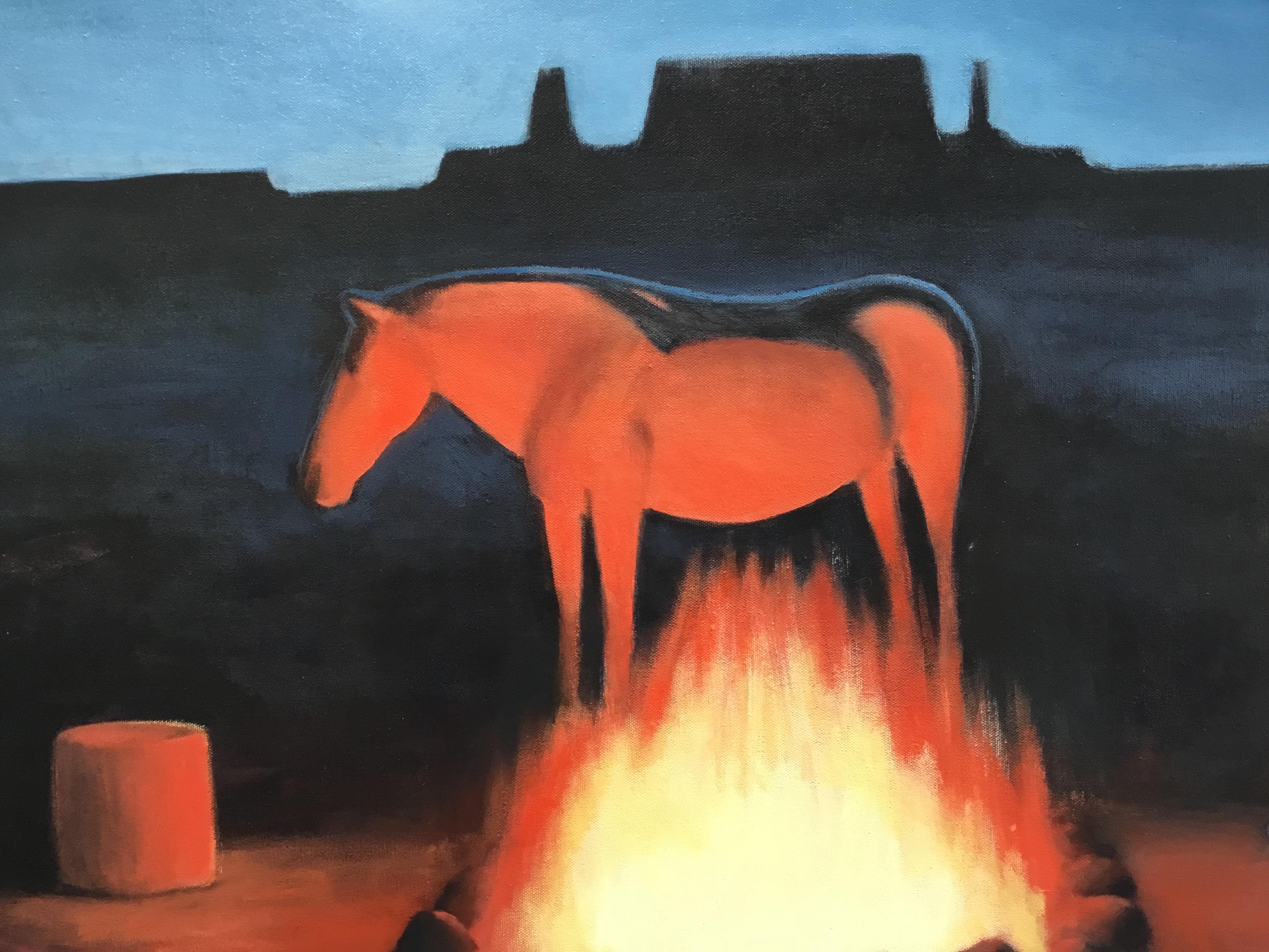 Bruciatura - Landscape Painting Nero di Travis Walker