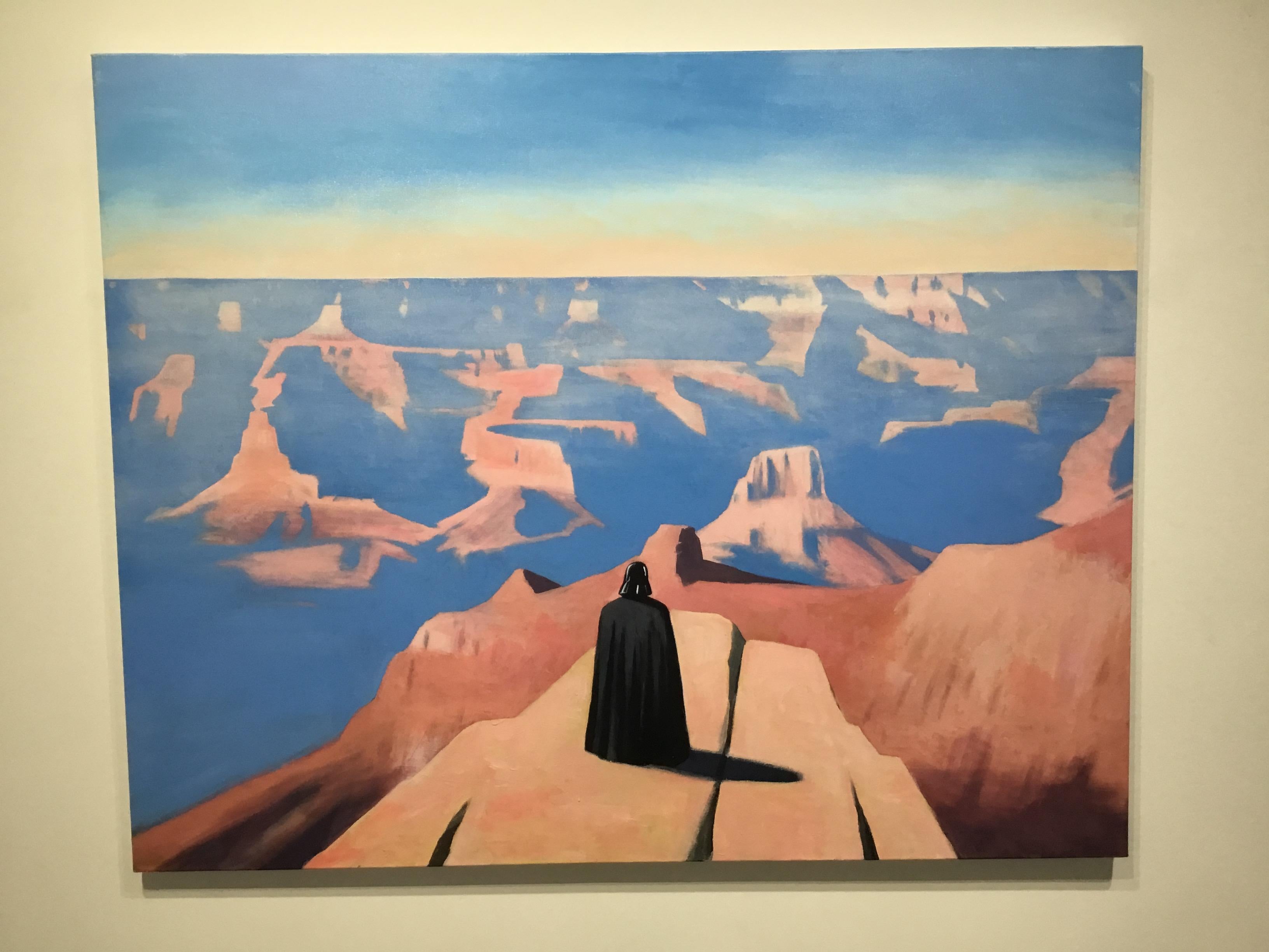 El lado oscuro del cañón - Painting Contemporáneo de Travis Walker
