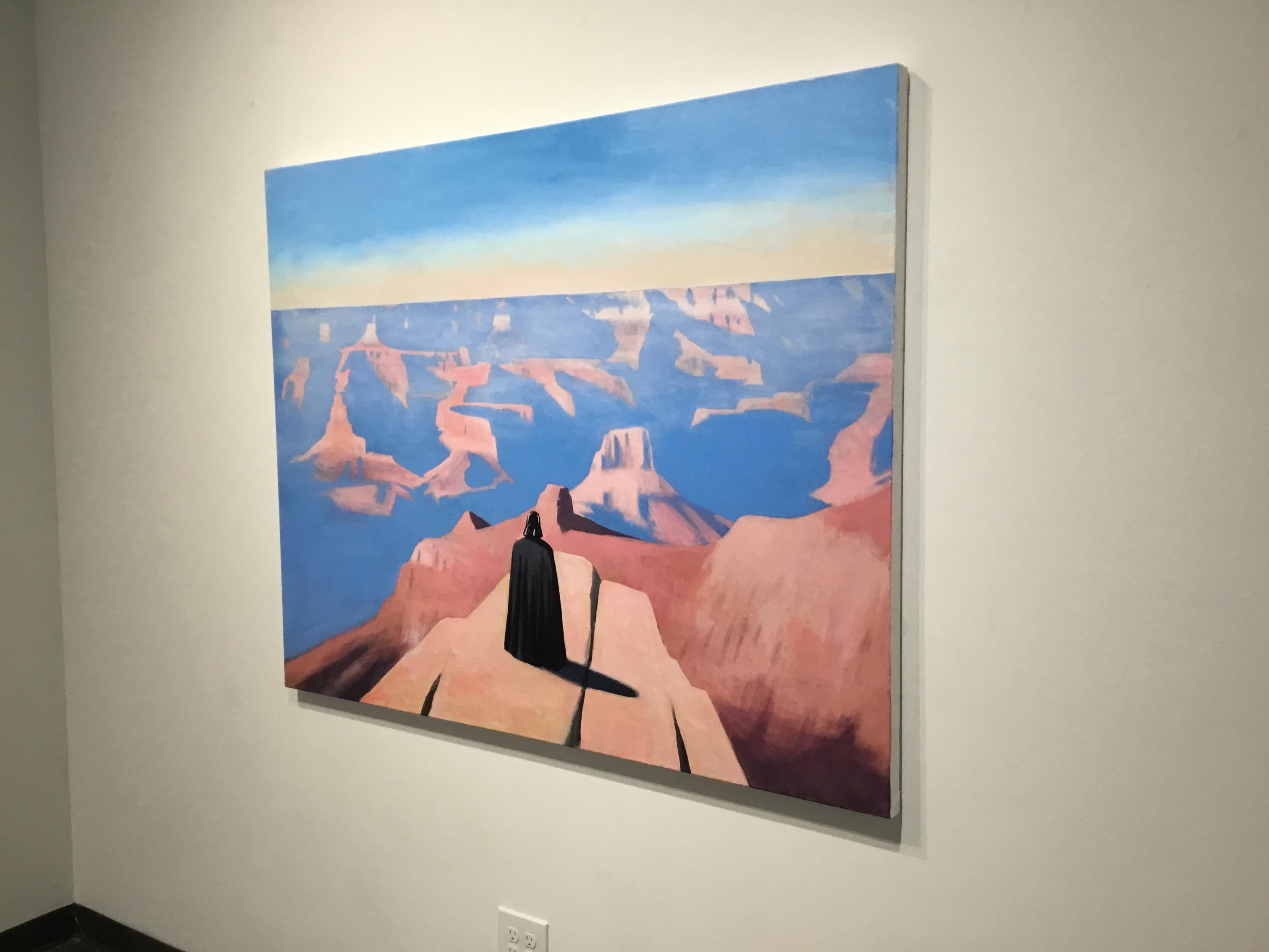 El lado oscuro del cañón - Landscape Painting Marrón de Travis Walker
