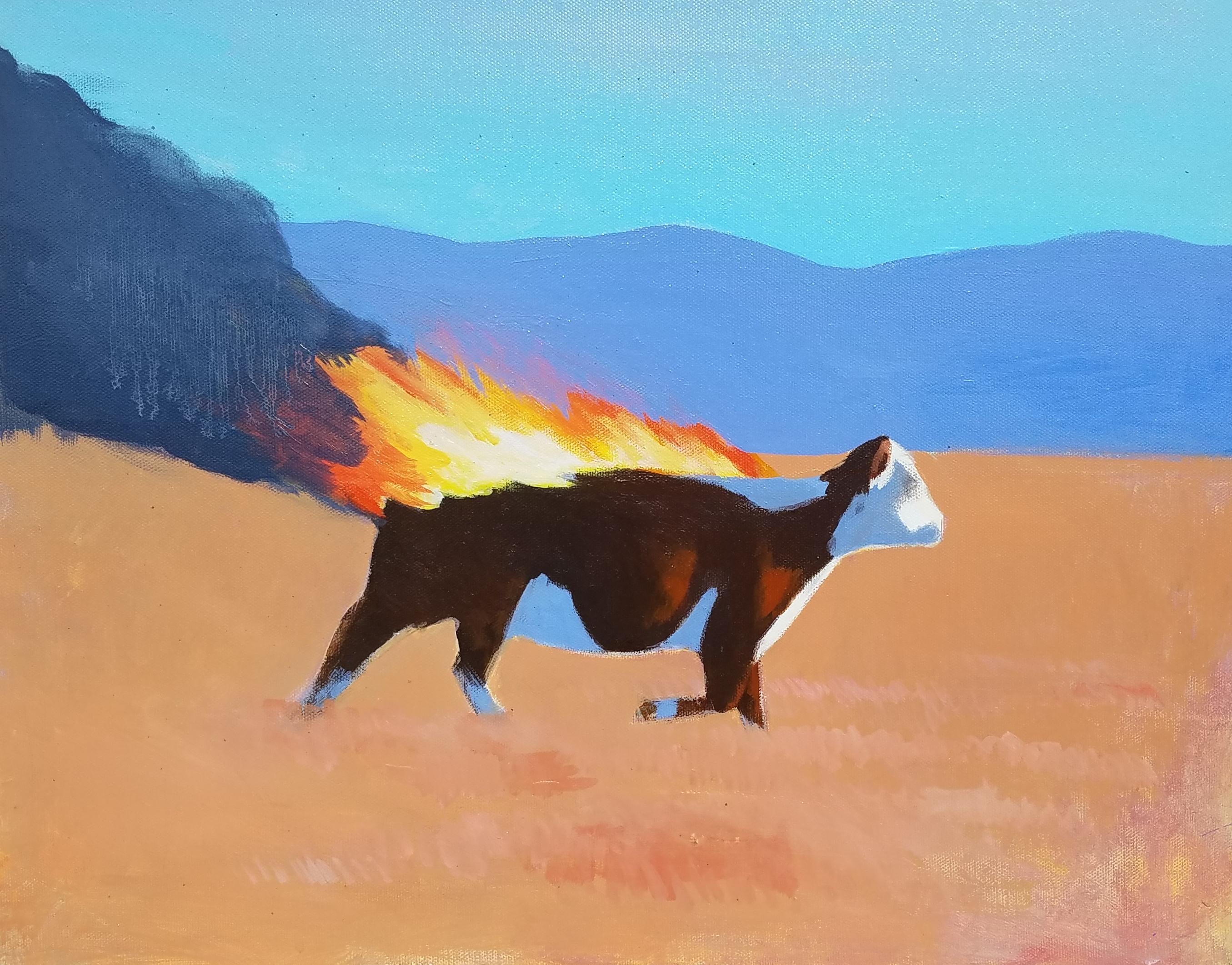 Travis Walker Landscape Painting - Ranch Fire