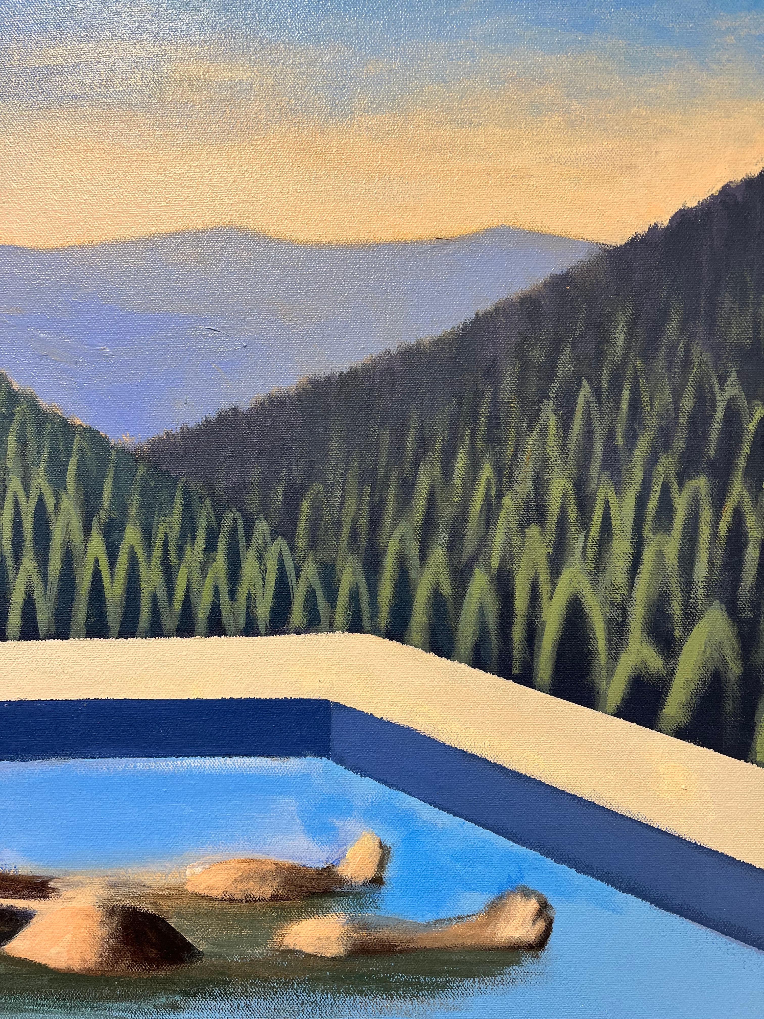 El patio trasero - Painting Contemporáneo de Travis Walker