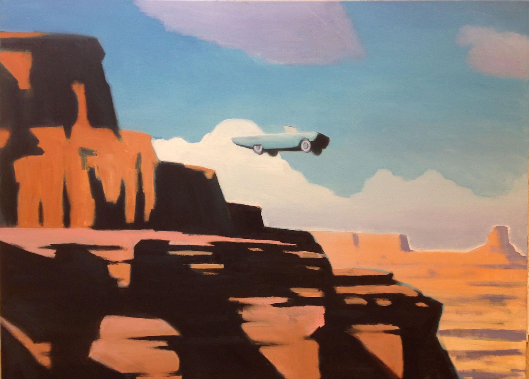 Travis Walker Landscape Painting - The Leap