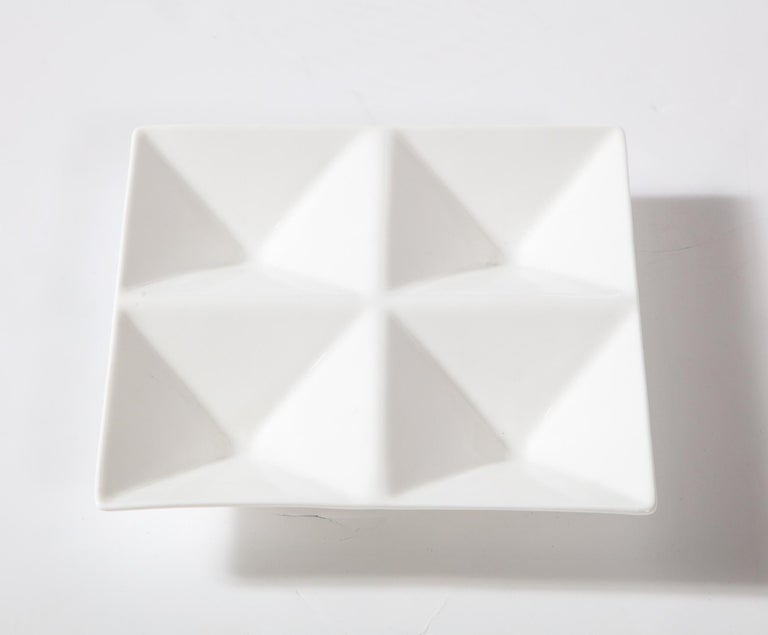 Tray, Arabia, Finland, White Porcelain, Scandinavian, Contemporary, in Stock For Sale 1