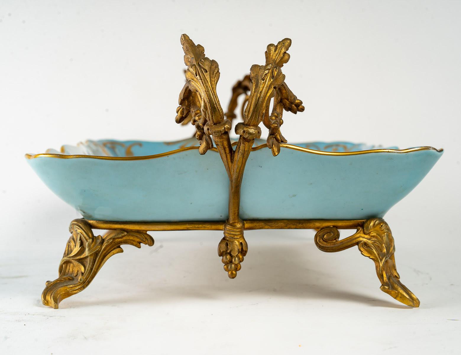 Napoleon III Tray, Centerpiece in Sèvres Porcelain