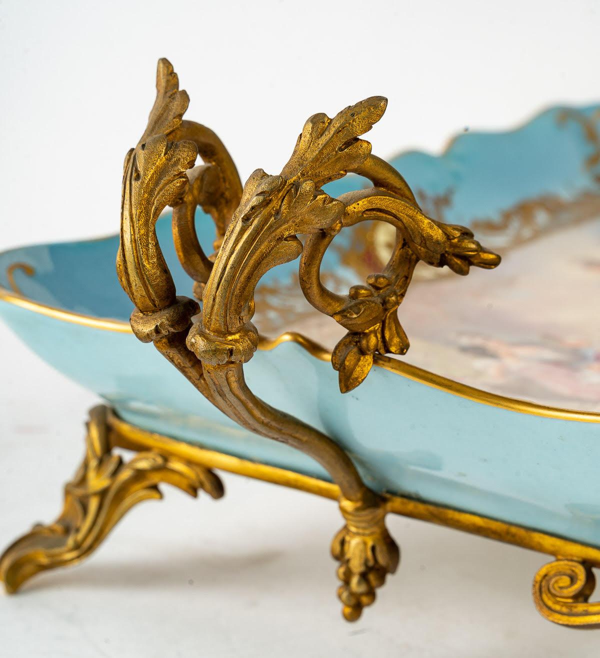 19th Century Tray, Centerpiece in Sèvres Porcelain