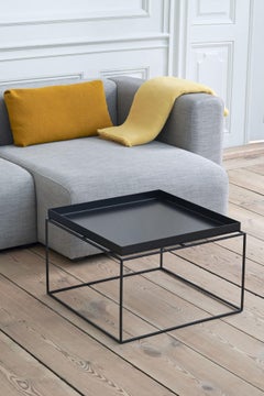 Tray Coffee Table - Black Powder Coated Steel, by Hay