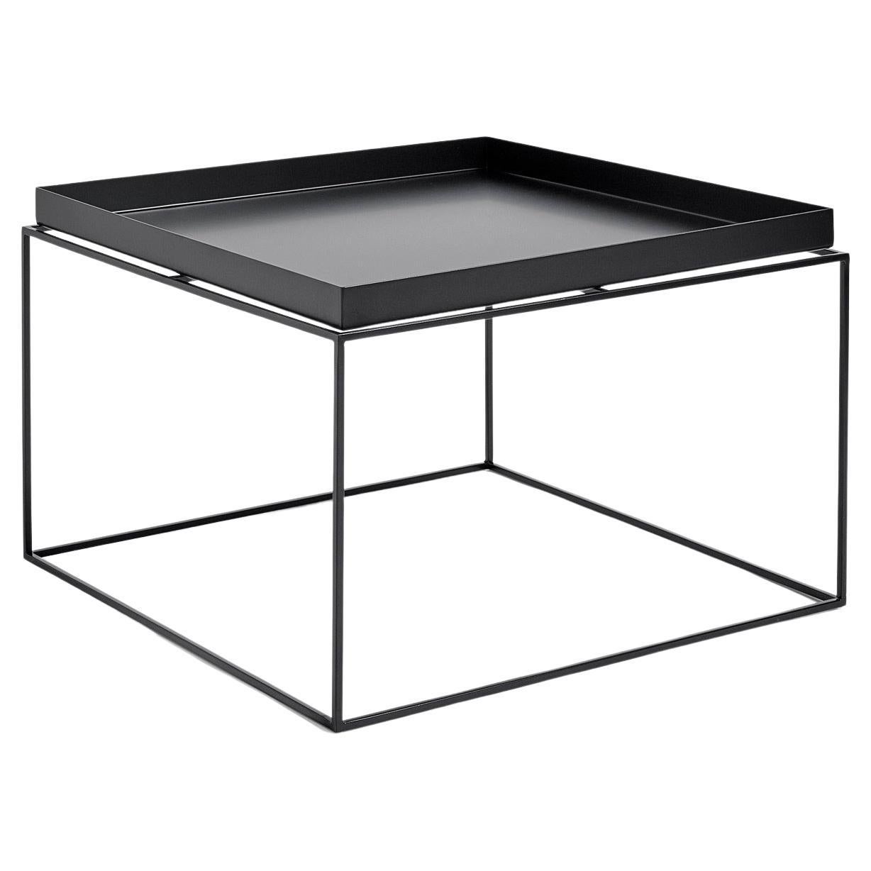Table basse à plateau - Acier poudré noir - par HAY  en vente
