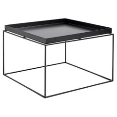 Tray Coffee Table - Black Powder Coated Steel, by Hay