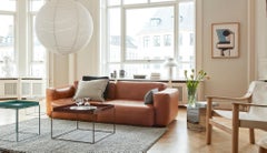 Tray Coffee Table, Chocolate High Gloss Powder Coated Steel, by Hay