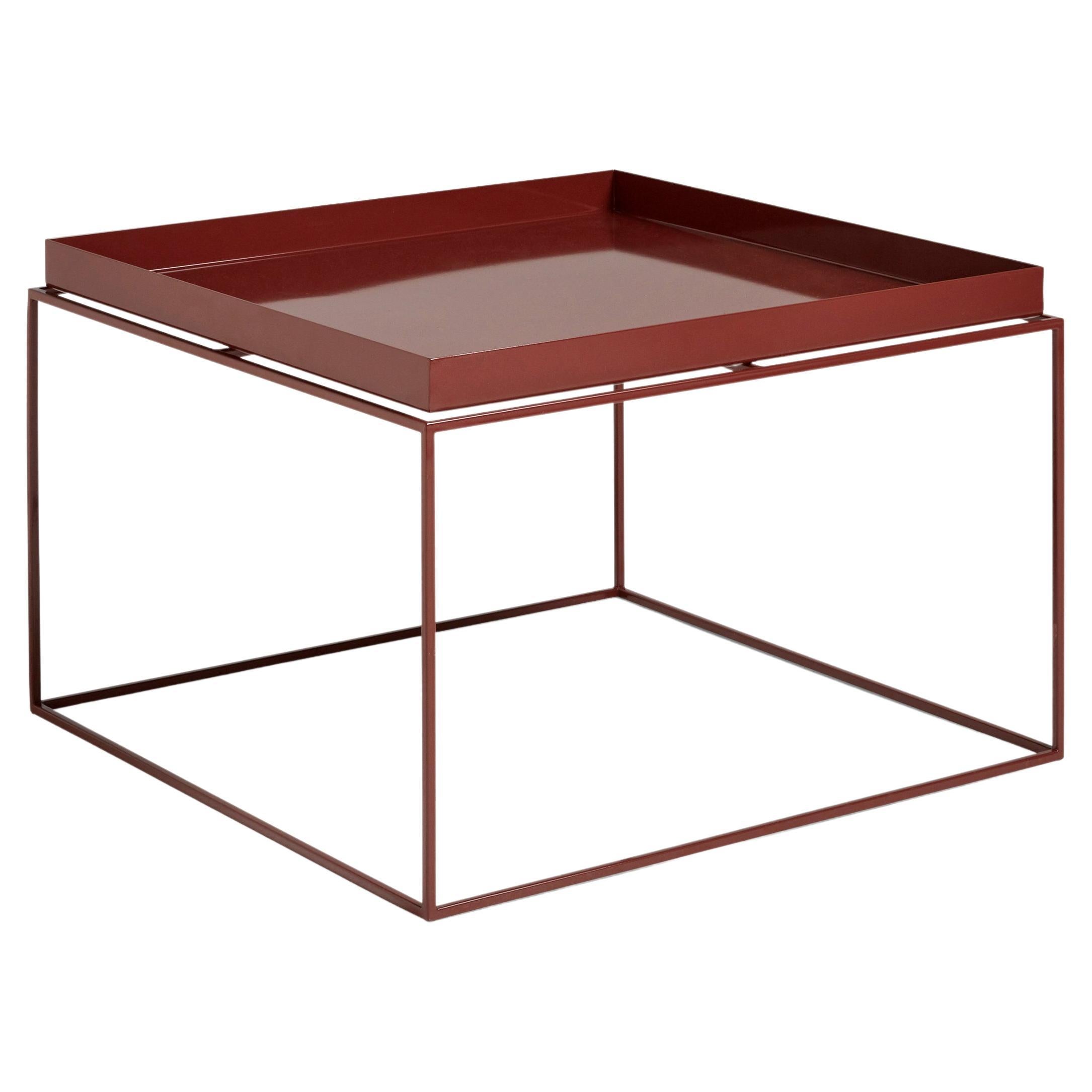 Tray Coffee Table, Chocolate High Gloss Powder Coated Steel, by Hay For Sale