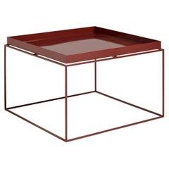 Antique Tray Coffee Table, Chocolate High Gloss Powder Coated Steel, by Hay