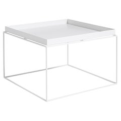 Tray Coffee Table , White Powder Coated Steel by Hay