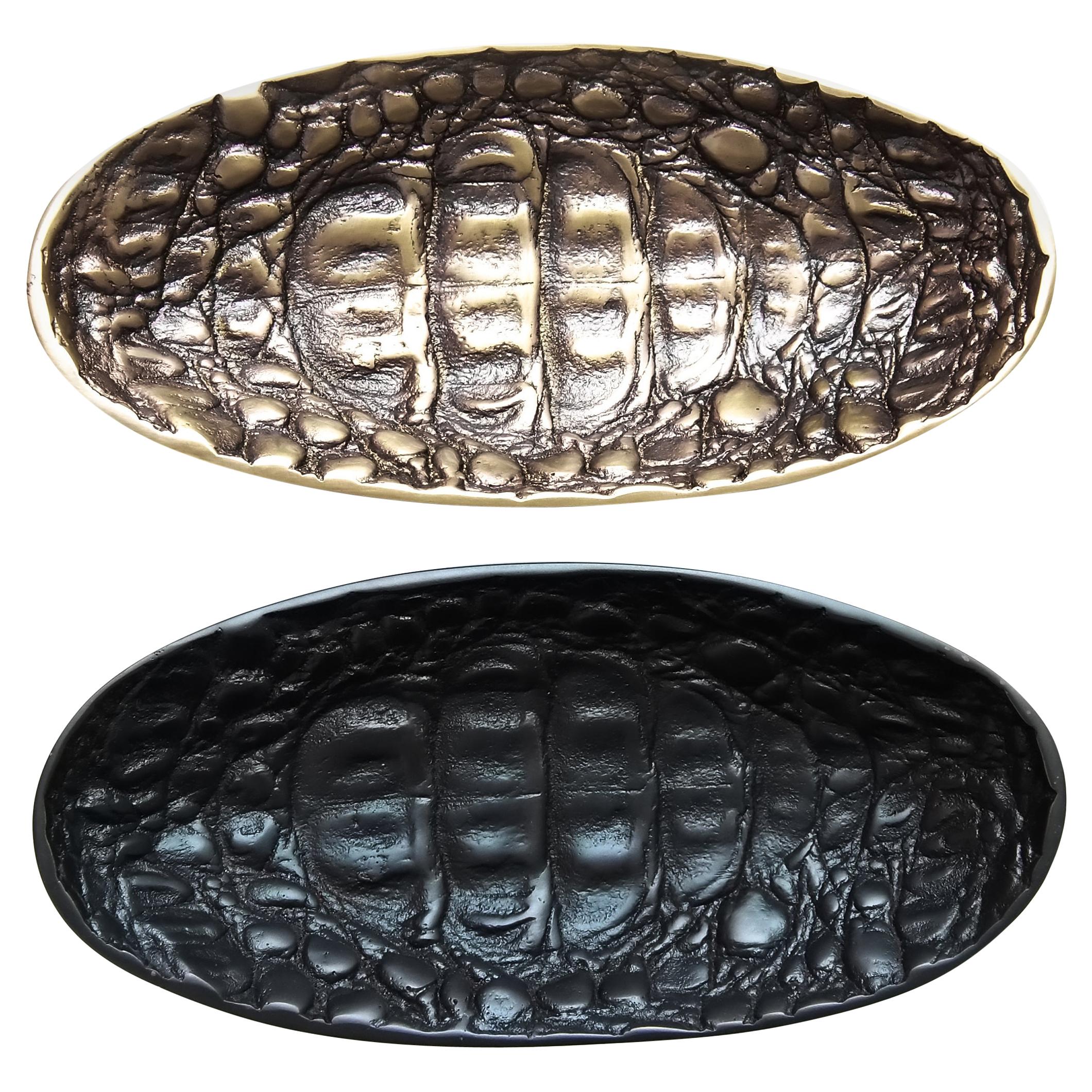 Tablett aus dunkler Bronze von Fakasaka Design im Angebot