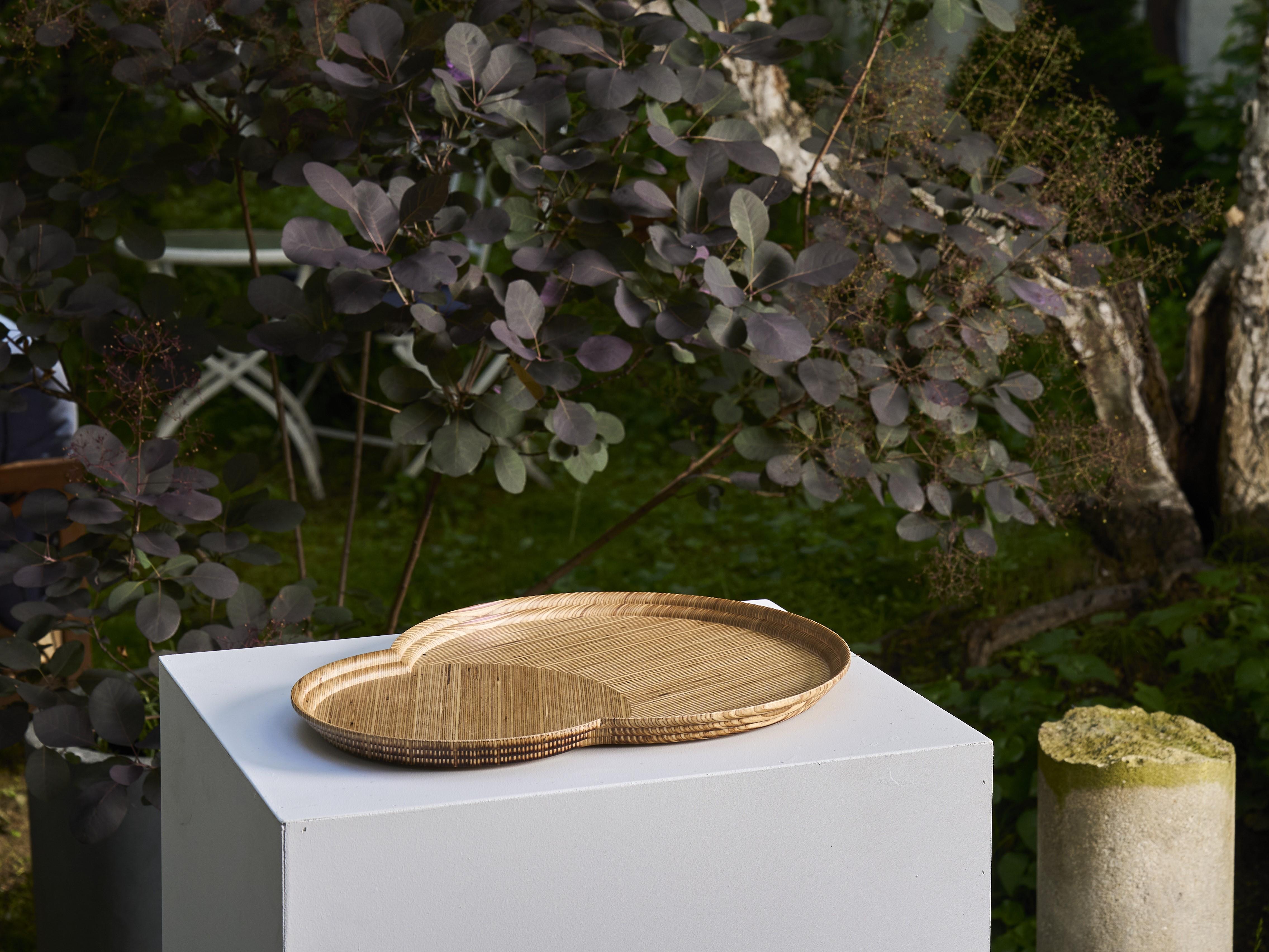 Autre Tray in Hand-Layered Birch Wood — Otto Collection, Made in Italy en vente