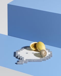 Neues modernes Tablett aus weißem Marmor von Michele Chiossi, auf Lager