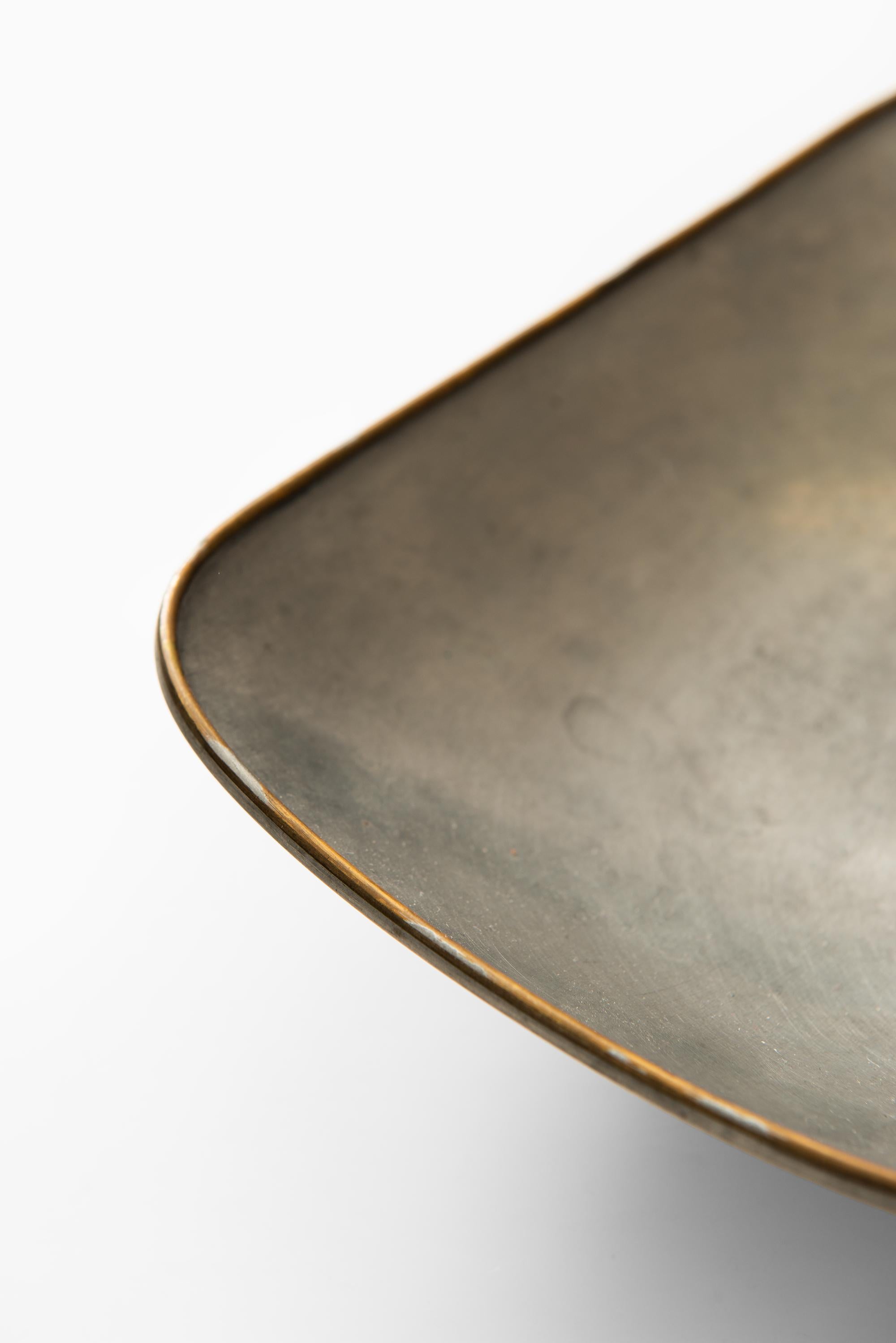 Swedish Tray in Pewter and Brass Produced by Svenskt Tenn in Sweden