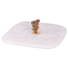 Tray Kle in Alabaster an Brass by Arriau