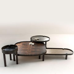 "Tray" Low Travertino Marble Coffe Table