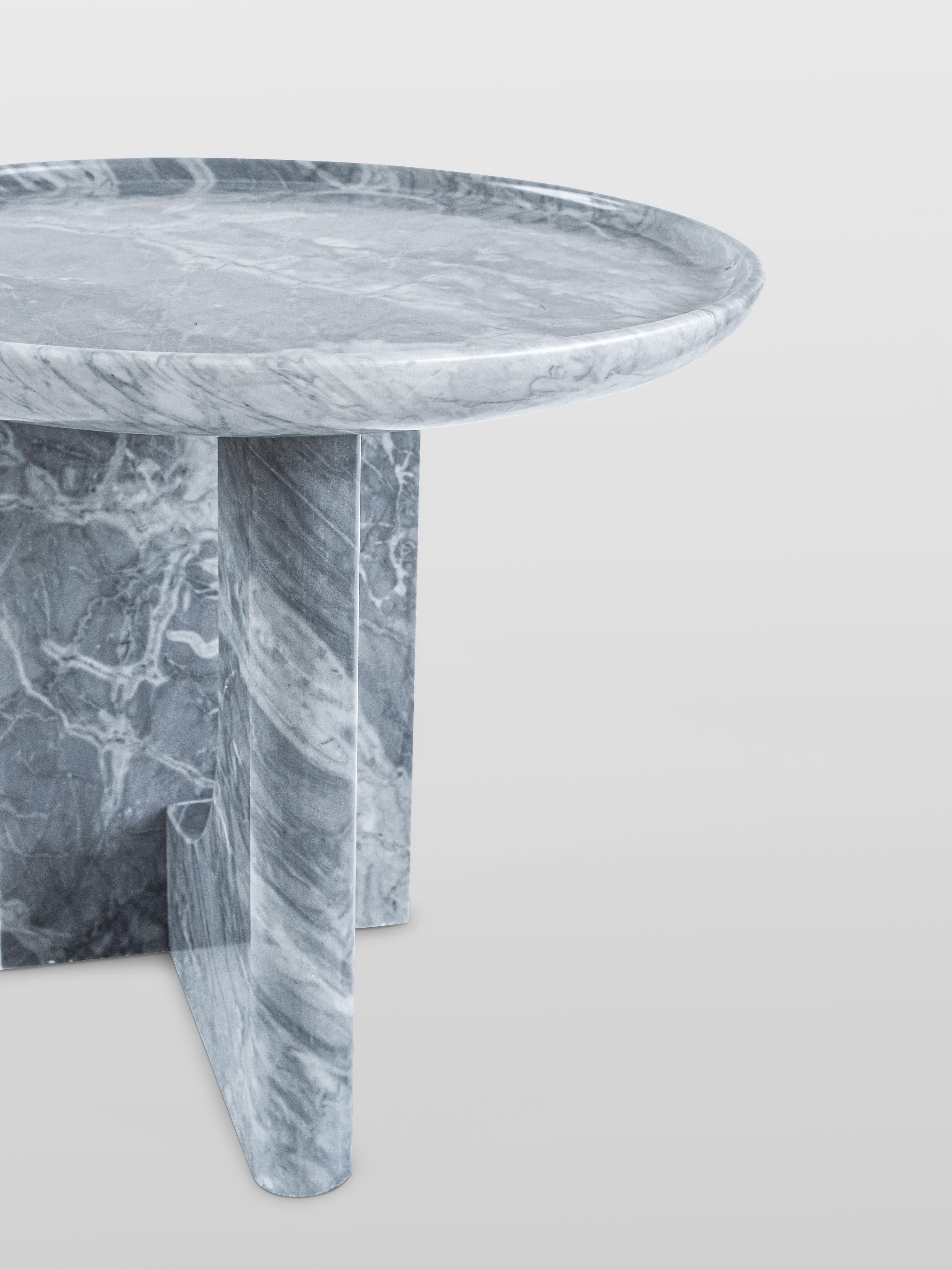 Italian Tray Marble Side Table For Sale