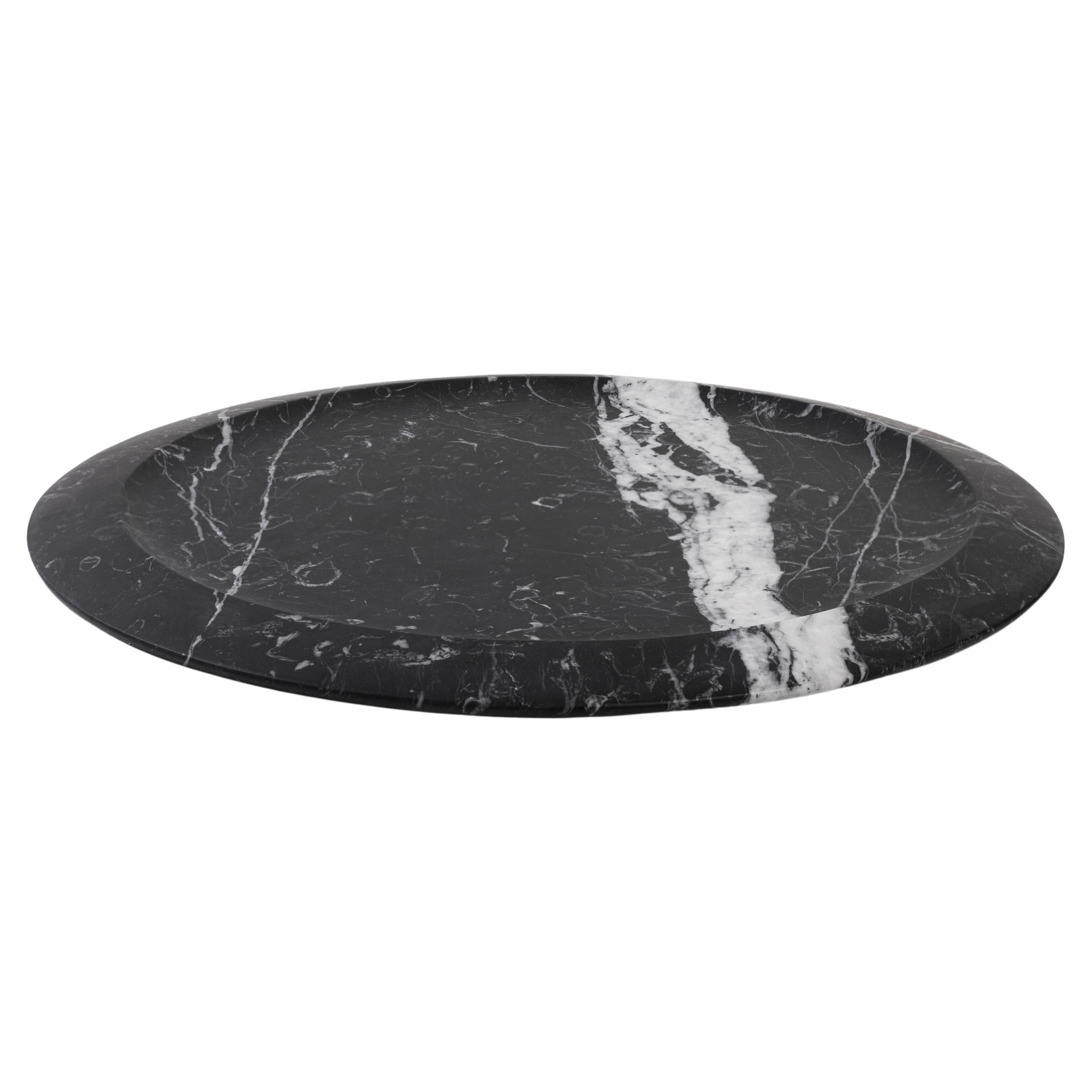 New Modern Tray in Black Marquina Marble, creator Ivan Colominas For Sale