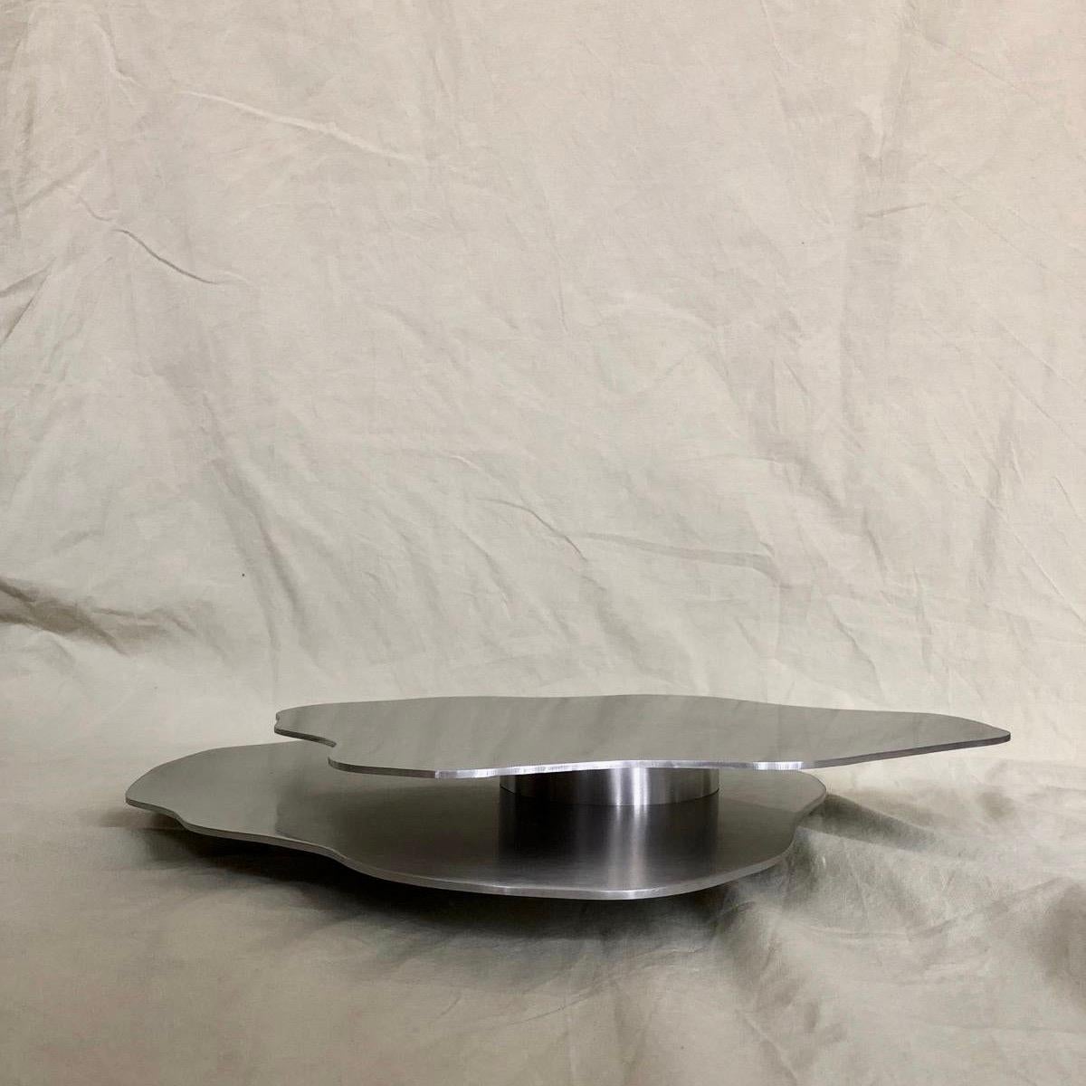 TRAY+ Geschliffener Edelstahl von Esther De Vos im Zustand „Neu“ im Angebot in Geneve, CH