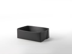 Tray scatolo in cuoio con bottoni a pressione, ottimo separatore negli armadi