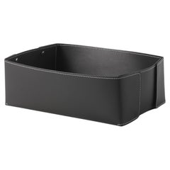 Tray scatolo in cuoio con bottoni a pressione, ottimo separatore negli armadi