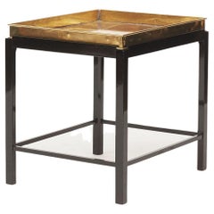 Vintage Tray Table Brass / Copper Black Polished Base