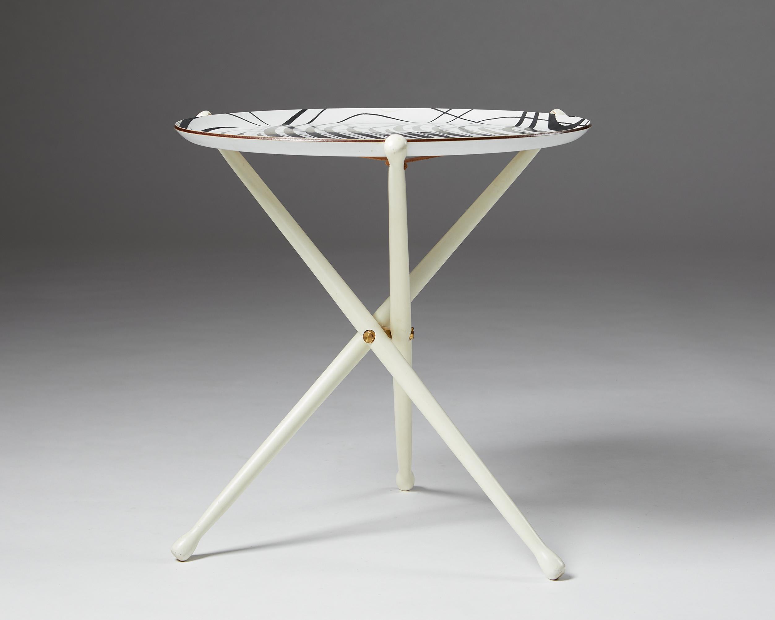 Mid-Century Modern Tray Table Designed by Astrid Sampe for Nordiska Kompaniet