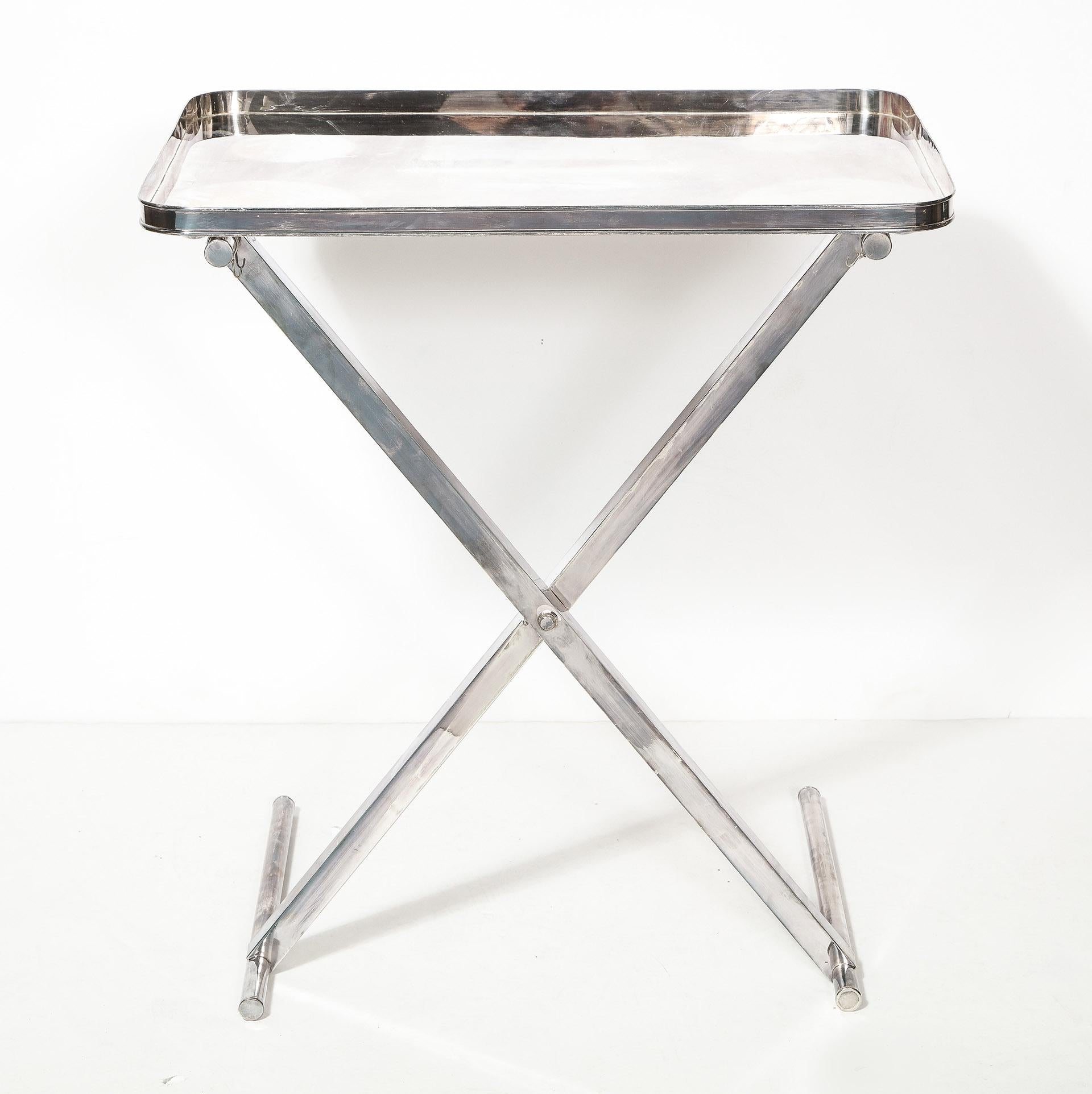 Silver Plate Tray Table