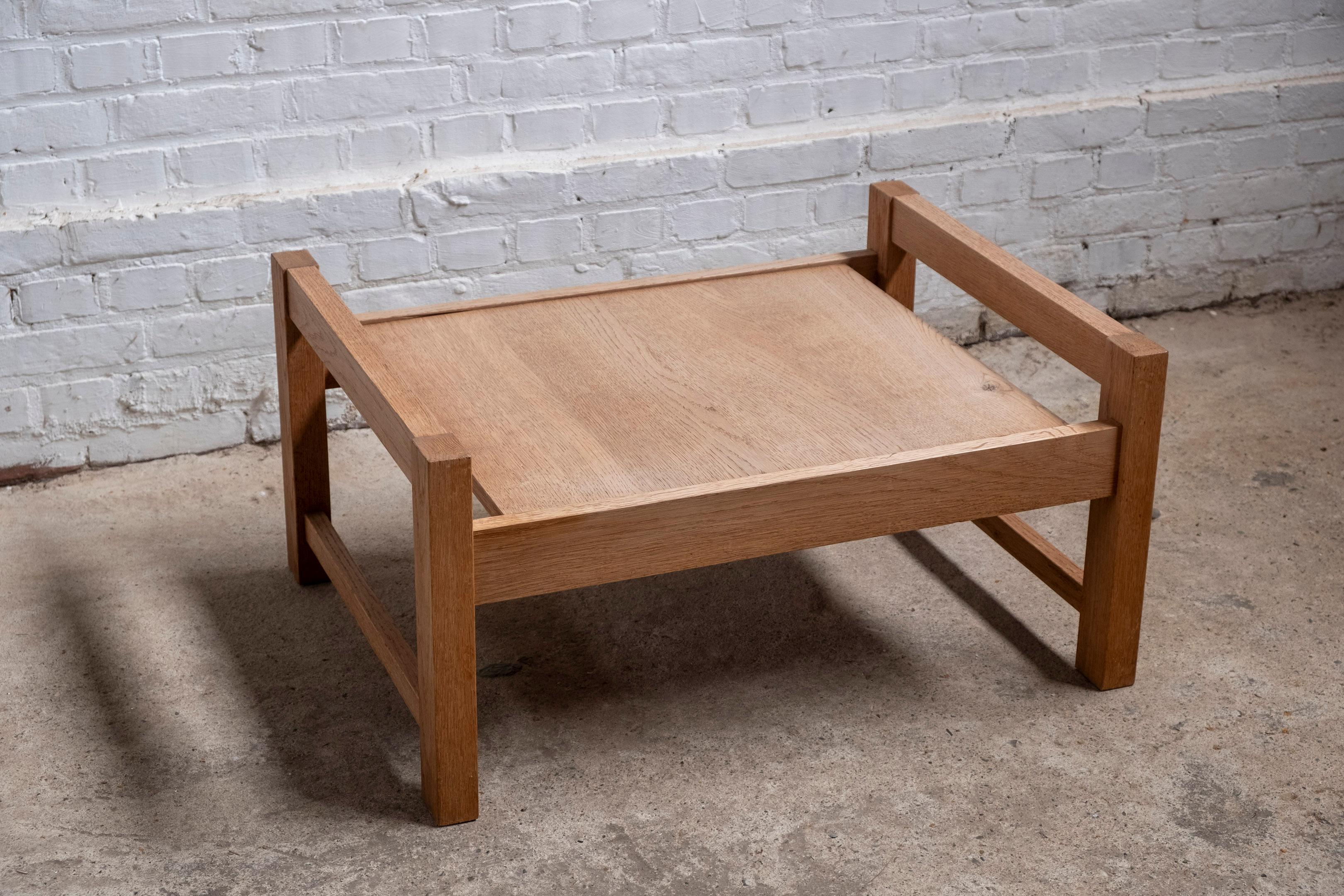Mid-Century Modern Tray Table in Oak, 1960s Van Den Berghe Pauvers, Belgium For Sale