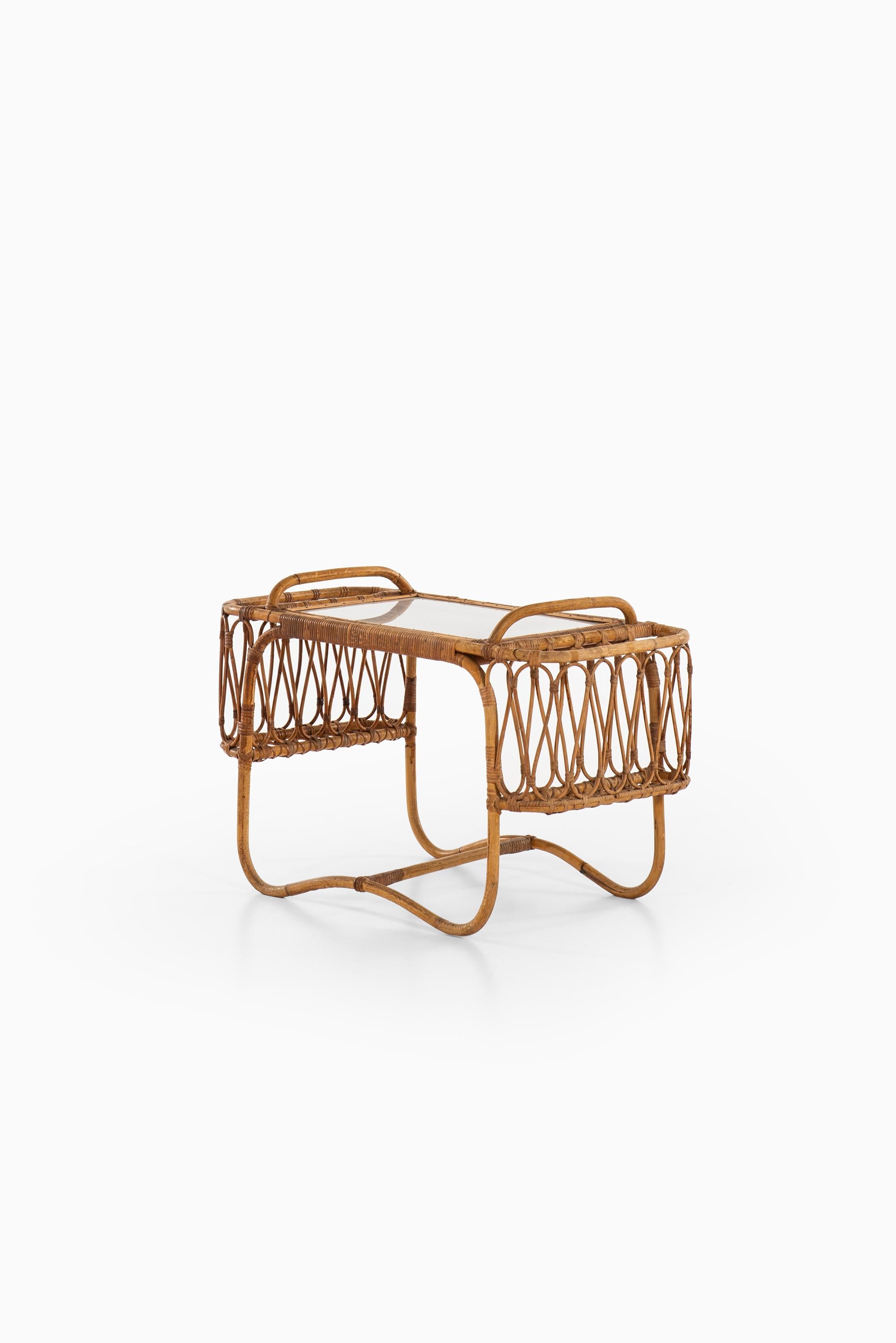 Tray Table in Rattan and Cane by E.V.A. Nissen & Co in Denmark 1