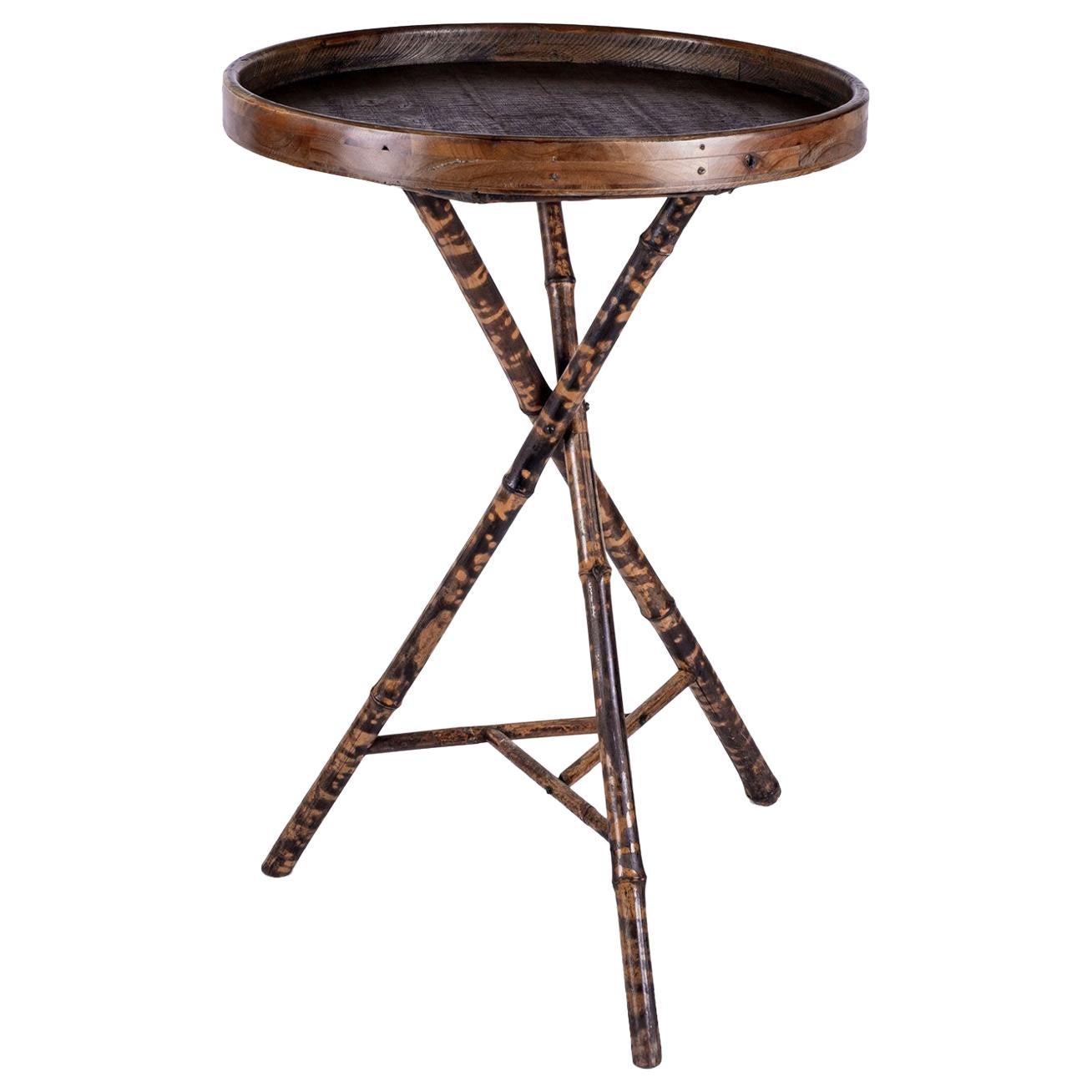 Tray Table on Bamboo Tripod Base at 1stDibs | tripod tray table