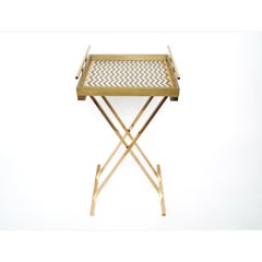 Tray table Partenope in traditional marquetry, made in Sorrento