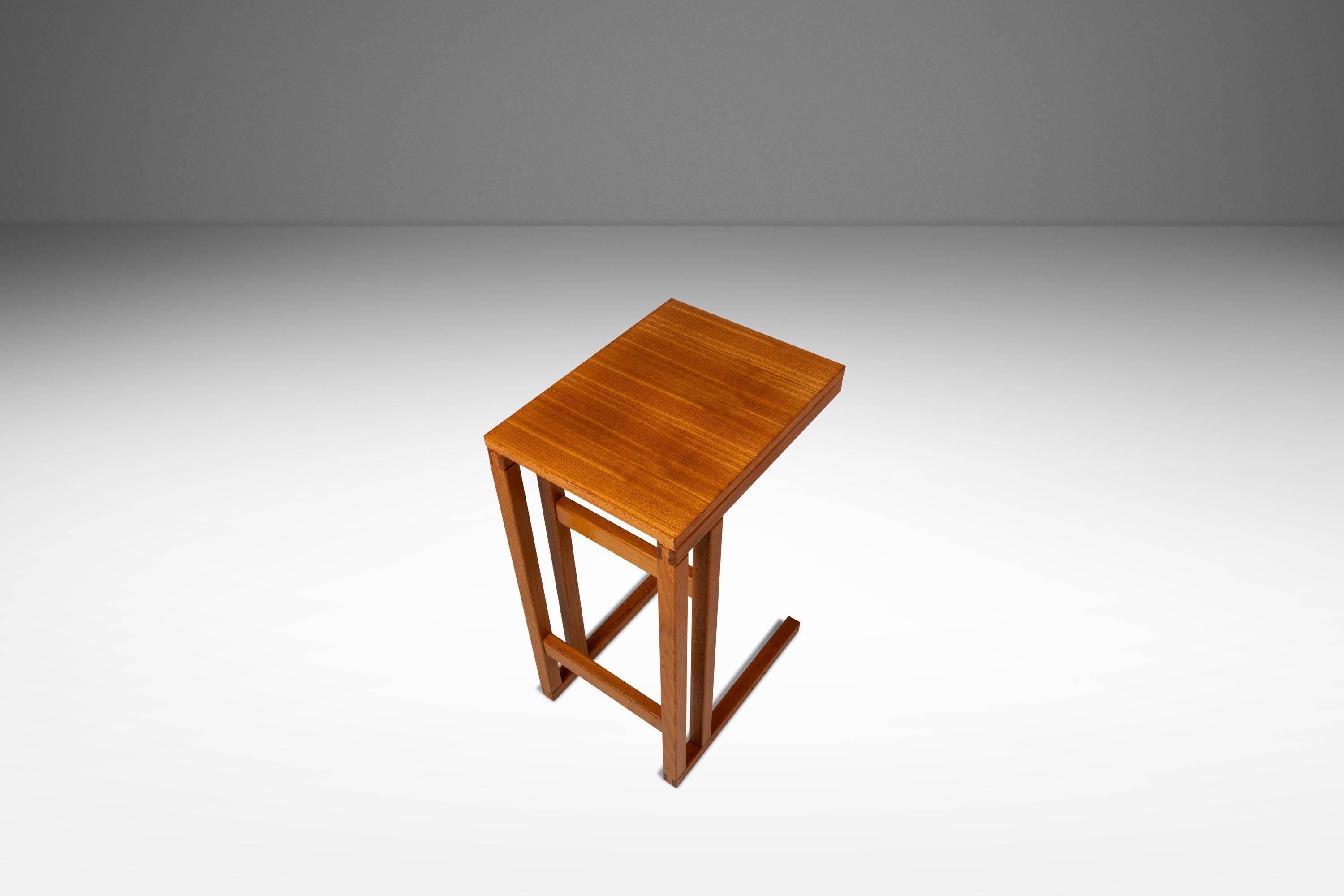 Mid-Century Modern Tray Table / Sofa Table / TV Table in Teak by FBJ Møbler, Denmark, c. 1980s