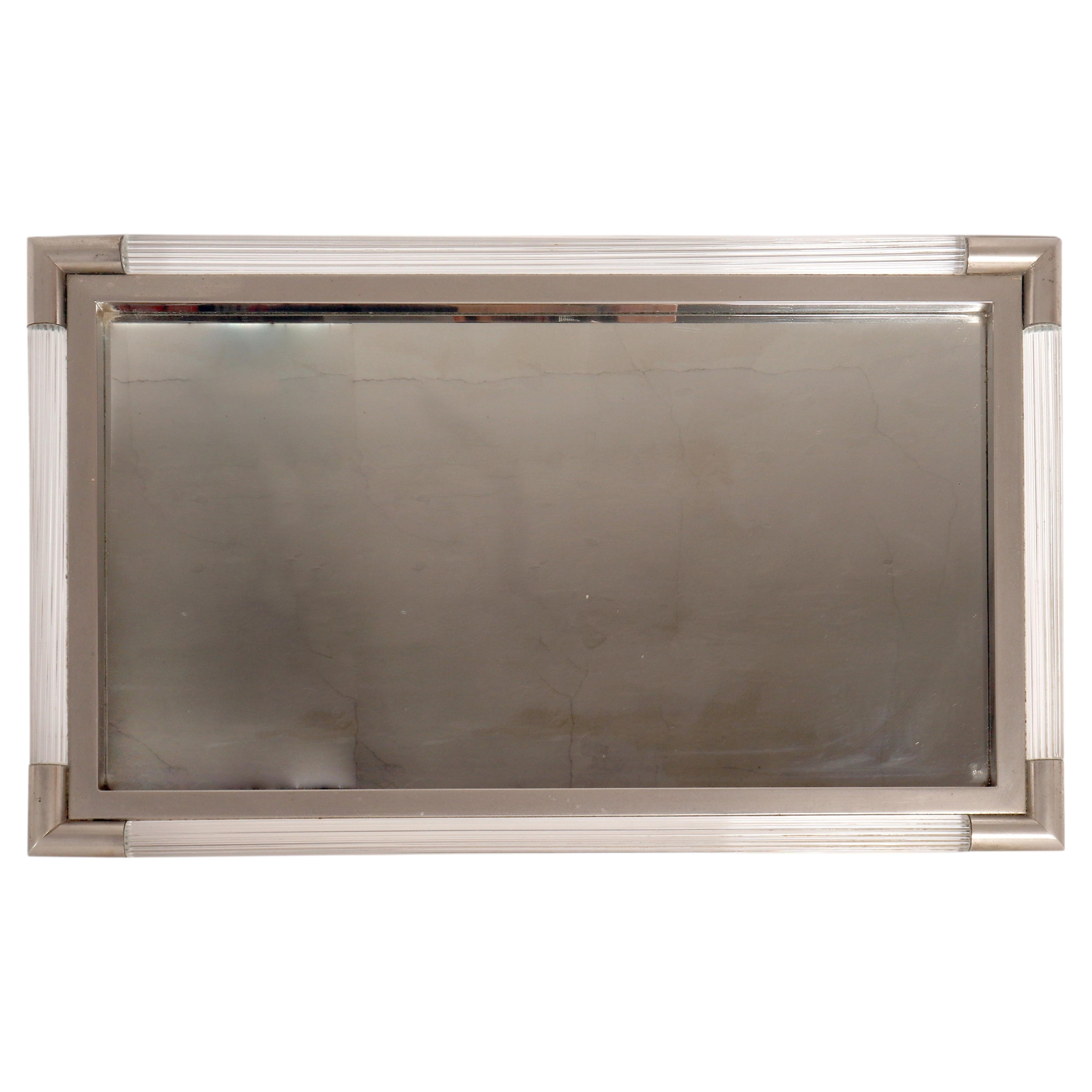 Bandeja de cristal de Murano retorcido y metal. Diseñado por Tommaso Barbi, Italia, 1960. en venta