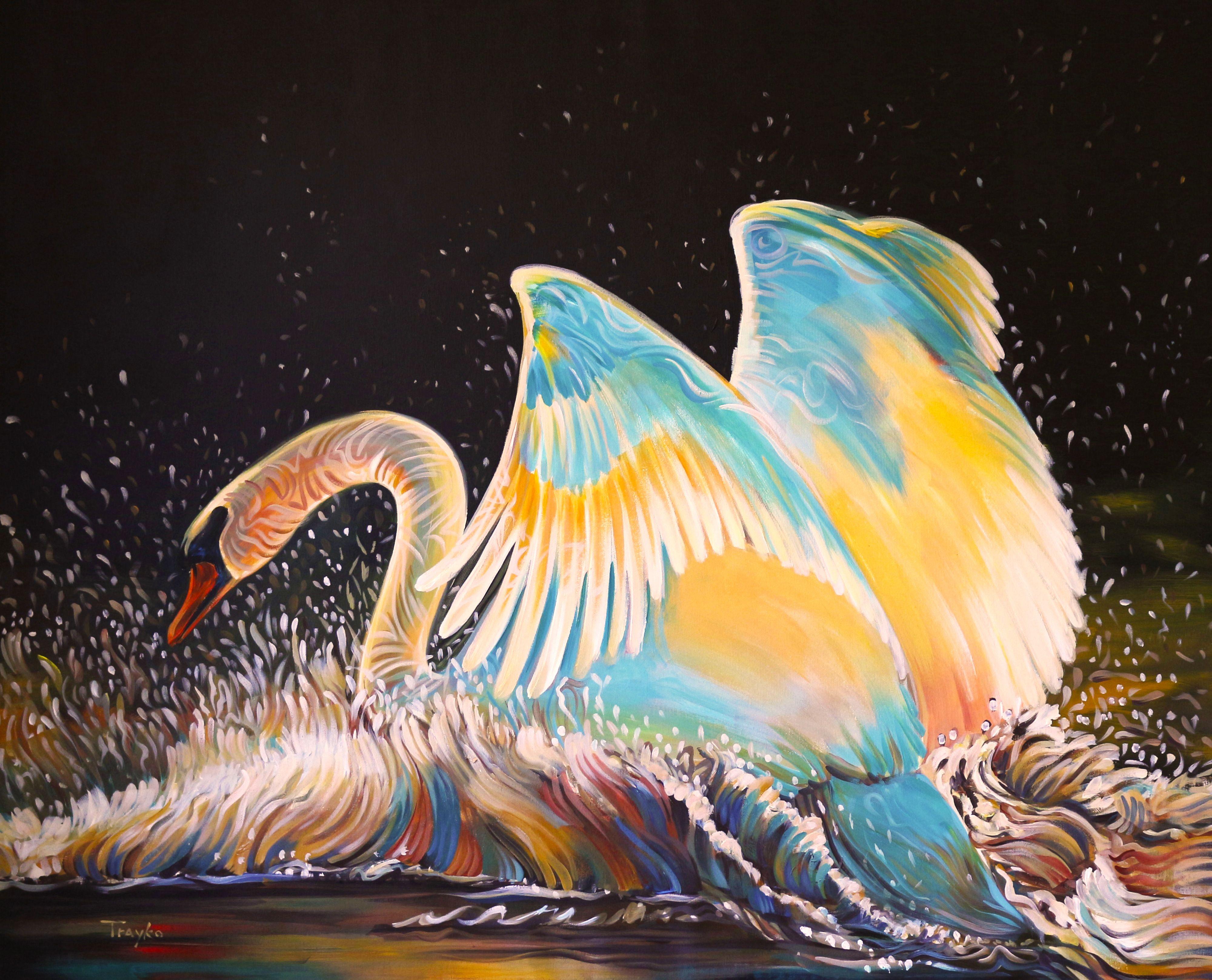 Original acrylic painting on canvas    Signed on the front and back side and accompanied by a Certificate of Authenticity.  Matte or gloss varnish will secure the painting from UV light and dust.    ................................  Unmounted