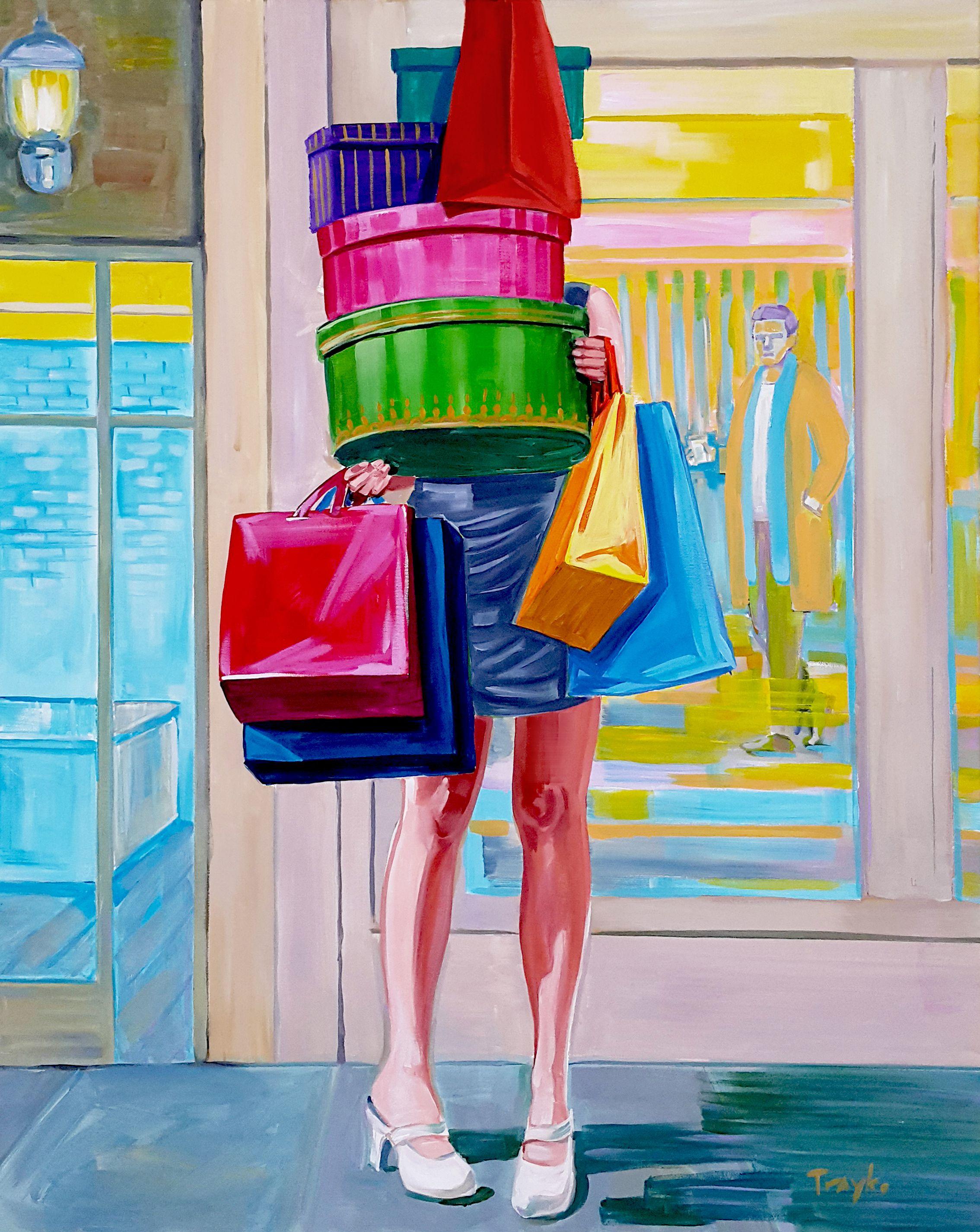 Shopping, Painting, Acrylic on Canvas