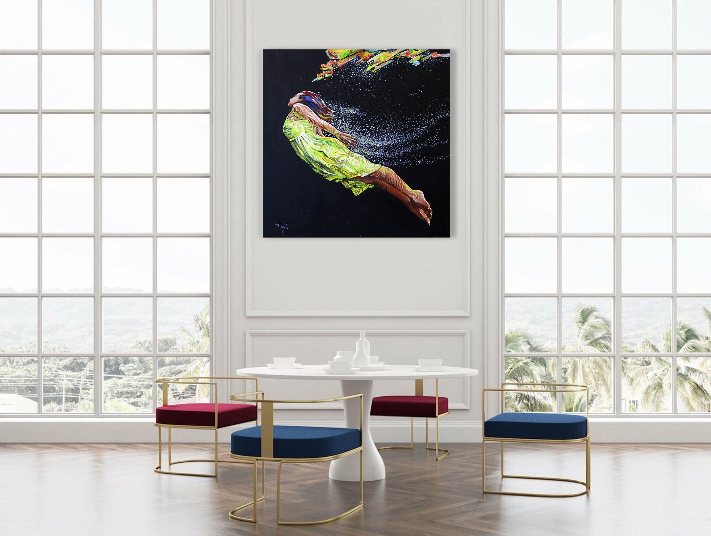 Underwater  Dreams  Diving, Painting, Acrylic on Canvas For Sale 1