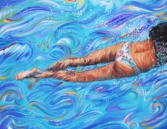 Wasser ist alles, Malerei, Acryl auf Leinwand
