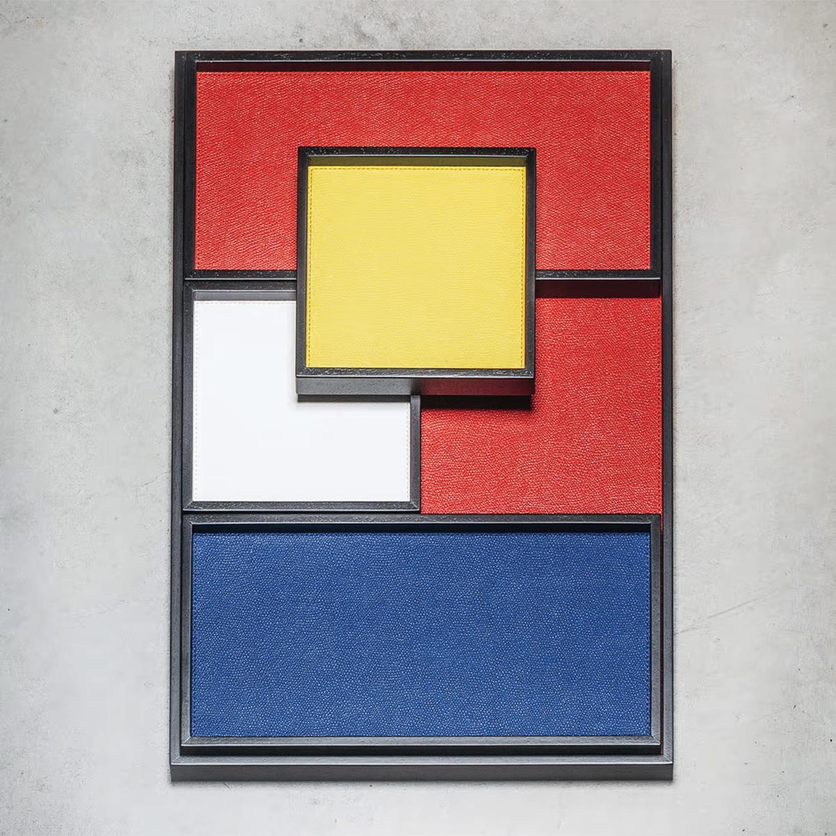 Tabletts im Mondrian-Stil, 5er-Set im Angebot 2