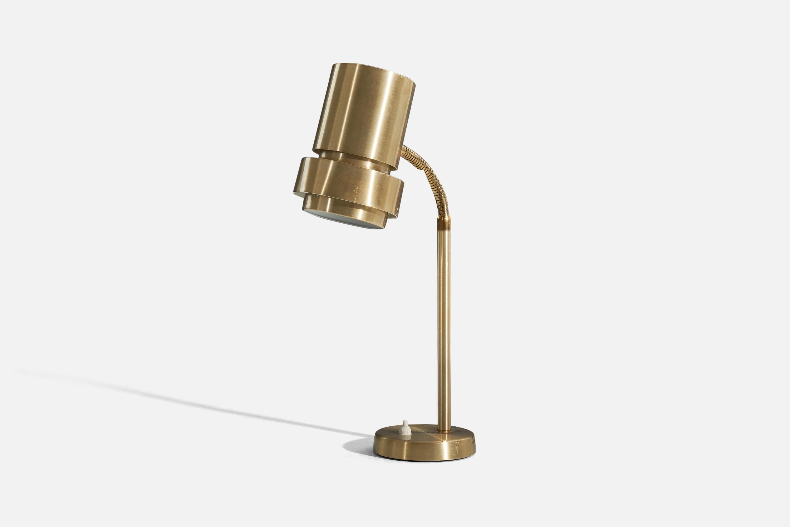 Norwegian Tr&Co, Table Lamps, Brass, Norway, 1960s For Sale