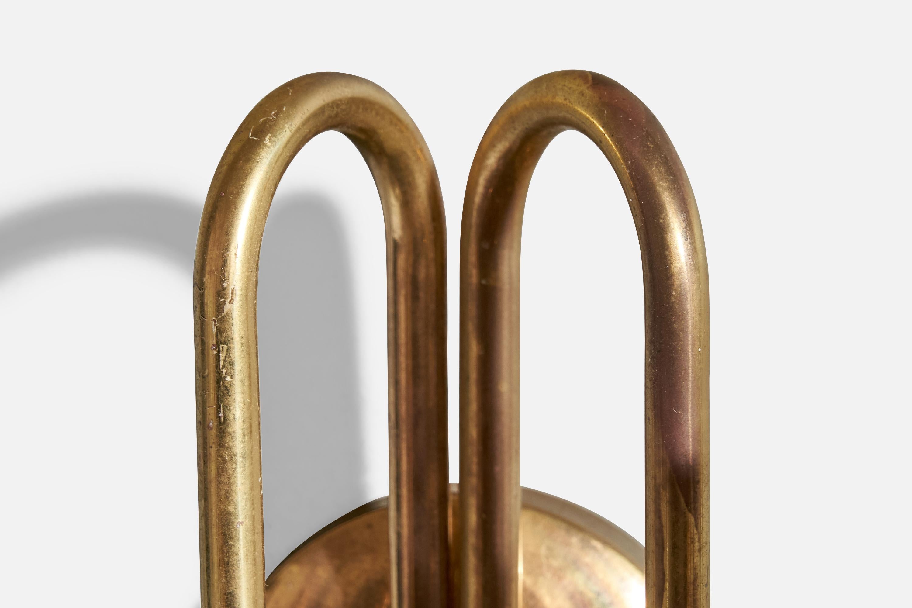 Tr&Co, Wall Lights, Brass, Fabric, Norway, 1960s 7