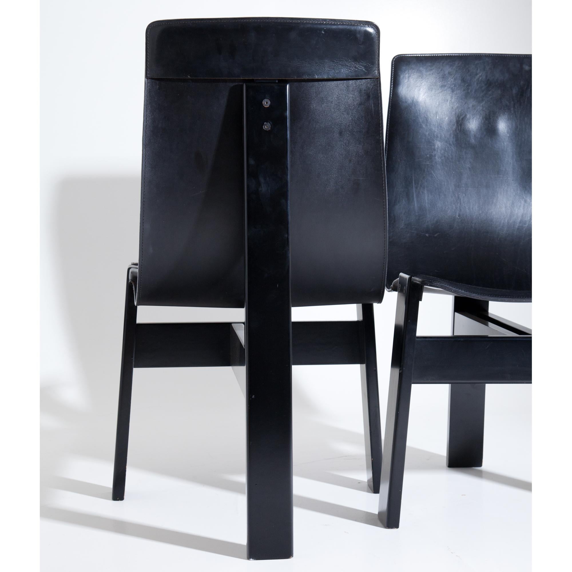 TRE 3‘ Chairs by Angelo Mangiarotti, Italy, 1970s-1980s In Good Condition In Greding, DE