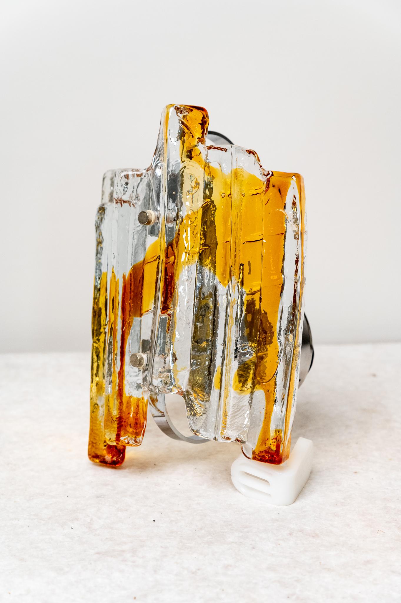Tres apliques de cristal de Murano de Carlo Nason para Mazzega, años 60 en venta 1