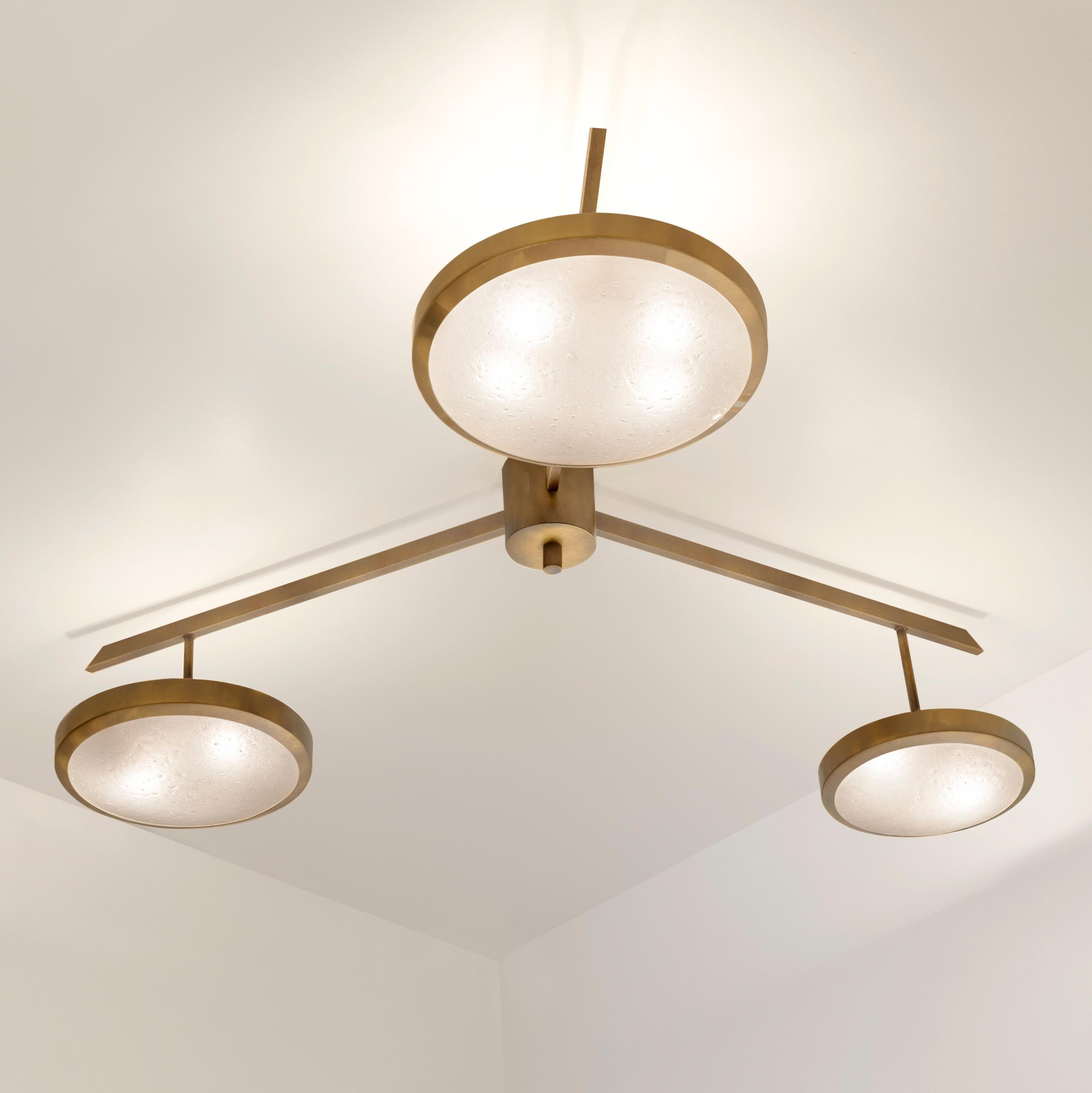 Modern Tre Ceiling Light by Gaspare Asaro-Bronze Finish For Sale